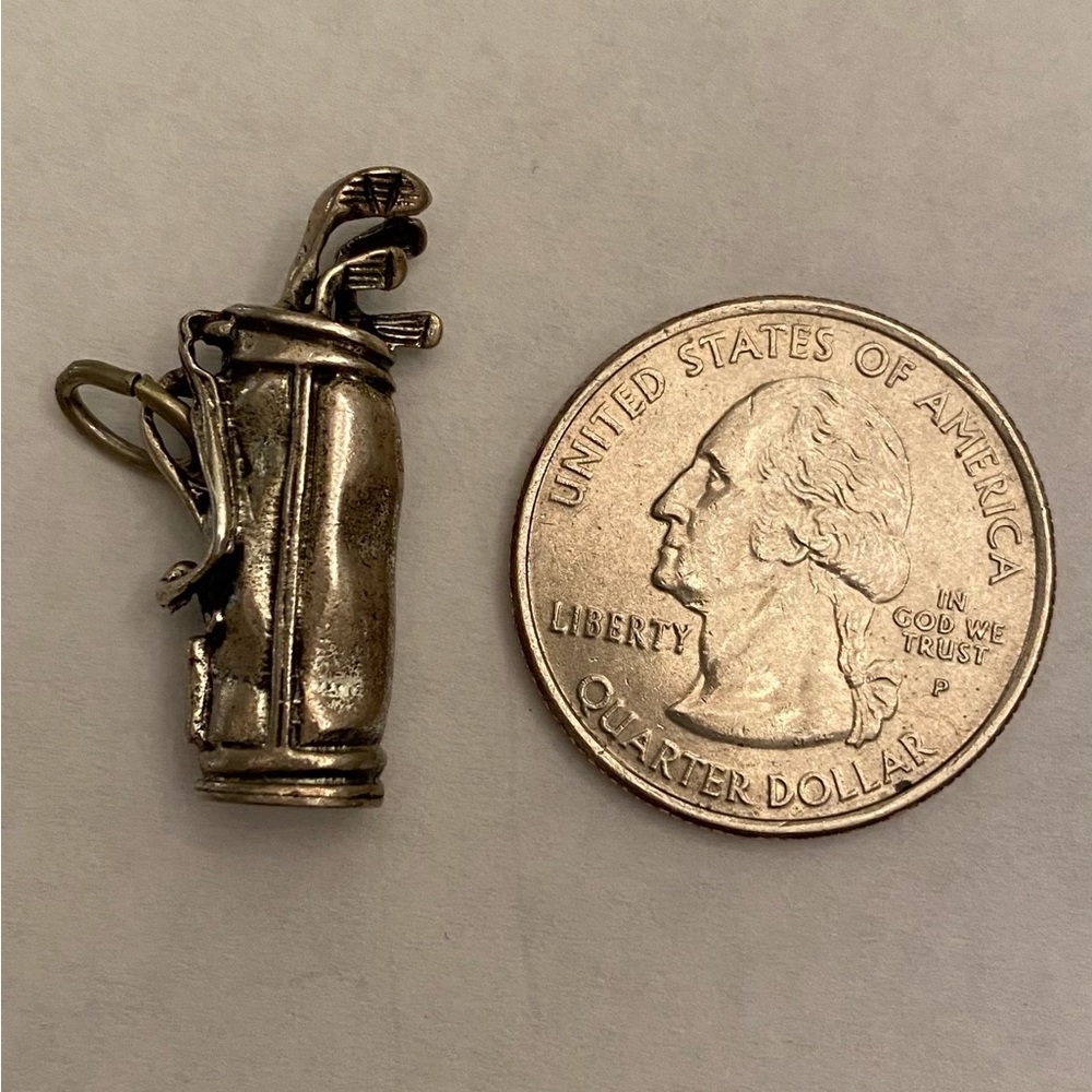 1960’s “Beau” Sterling Silver • Golf Clubs Charm • Vintage - Picture 6 of 13